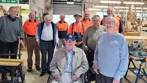 Enjoying a trip to the local men's shed
