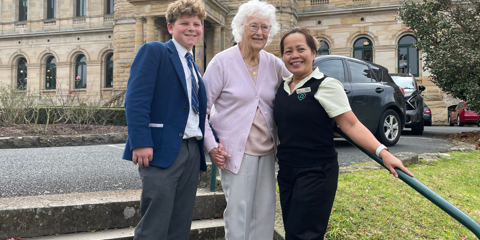 <h2 class="text-dark-teal text-3xl mb-3">Residents from Estia Health Kogarah, Blakehurst and Manly Vale had the special honour of spending a meaningful day at Saint Ignatius' College Riverview, a historic Catholic boys' school in Sydney. </h2>