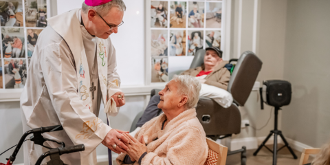 <h2 class="text-dark-teal text-3xl mb-3">Estia Health Melton South was deeply honoured to welcome Archbishop Peter and Father Alex from St Anthony’s Catholic Church Melton South for a memorable visit. </h2>
